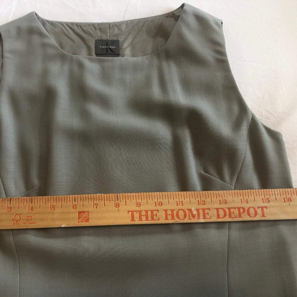 Vintage CK Calvin Klein Size 6 Light gray dress - Picture 4 of 7